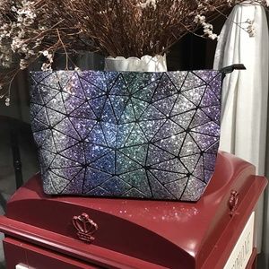 Geometric Iridescent Glitter Premium Handbag NWT